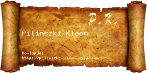 Pilinszki Kleon névjegykártya